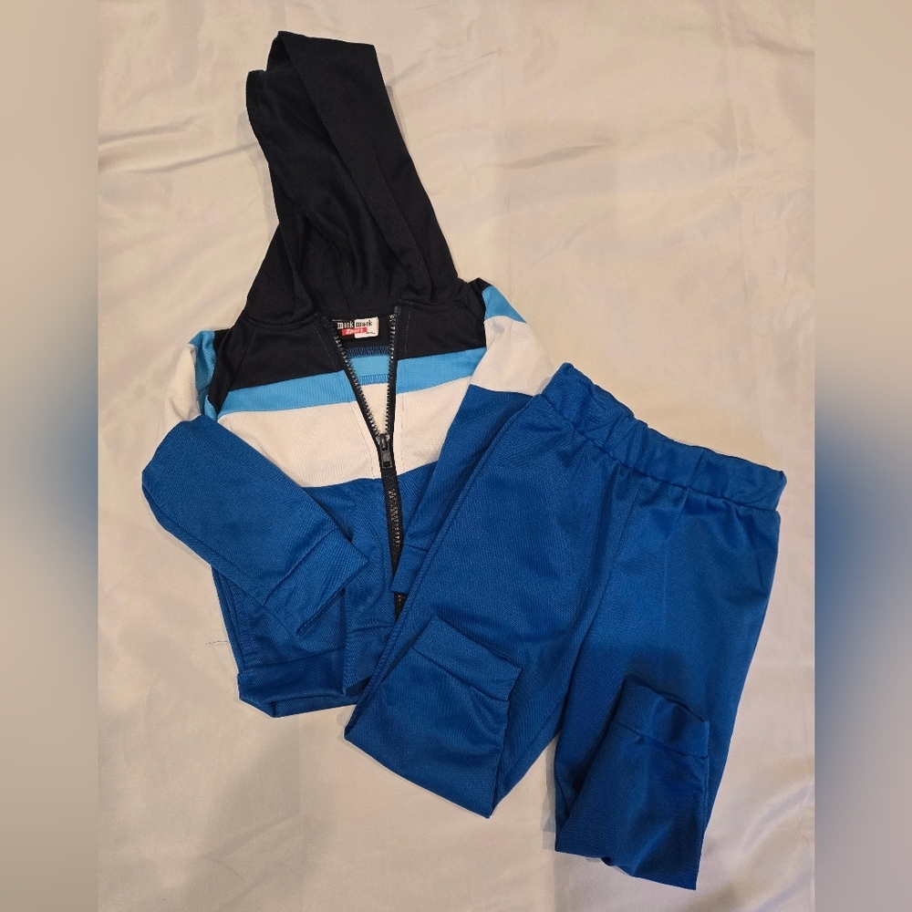 NWOT Mick Mack Toddler Blue Sport Jogger 2 Piece Set